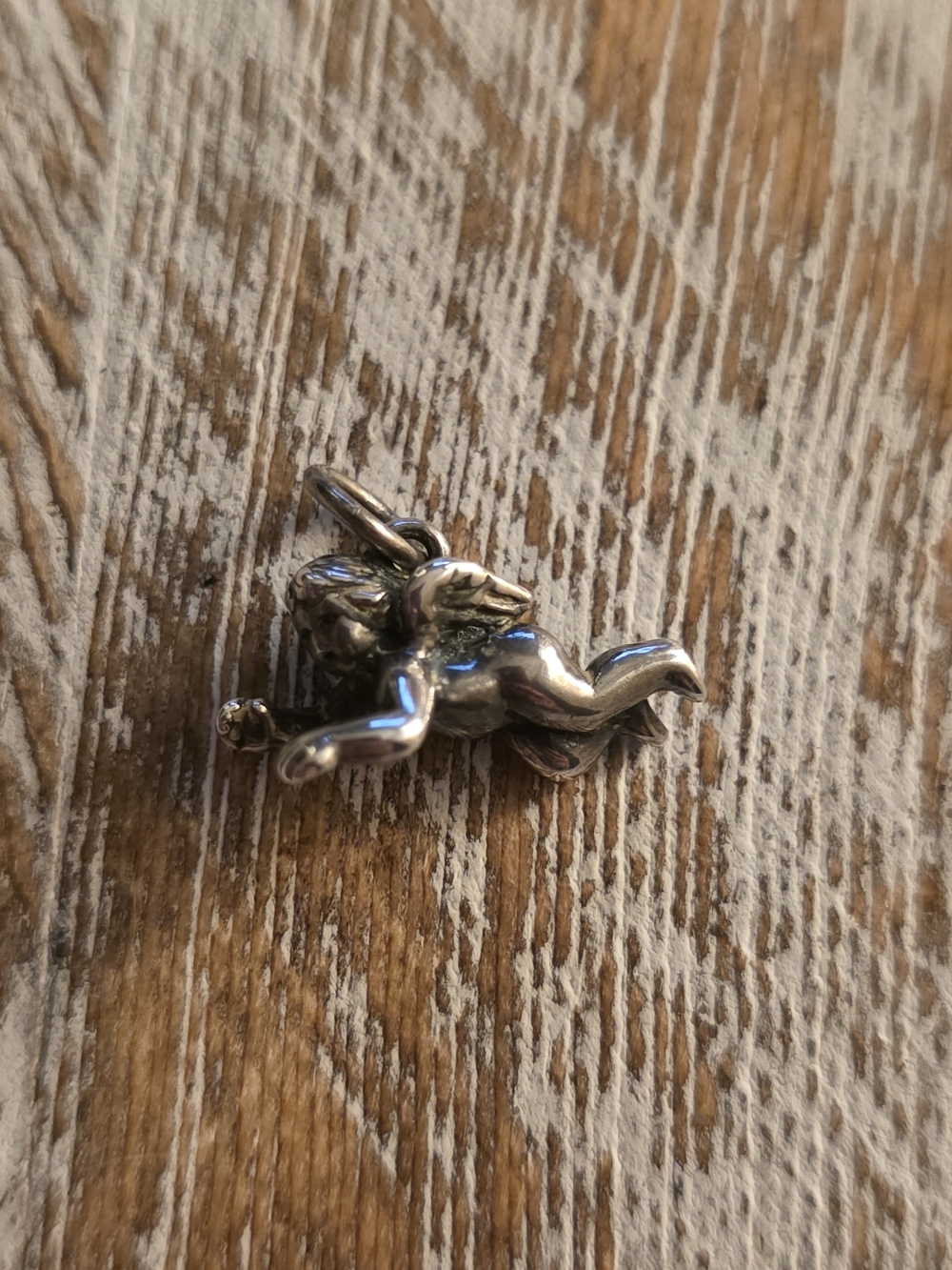 James Avery Silver Cherub Bracelet Charm - Picture 2 of 4